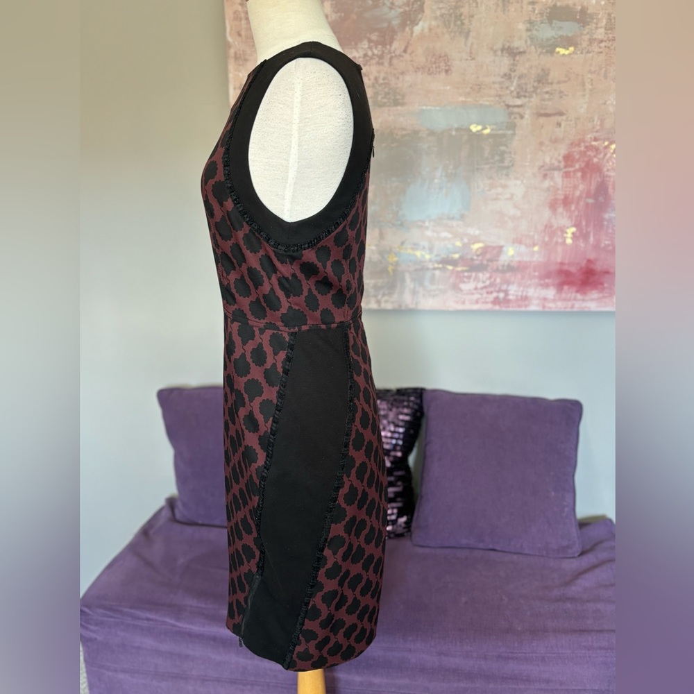 Rachel Roy Women's Dark Red and Black‎ Dress with Zipper Feature Size 8 - Picture 6 of 14